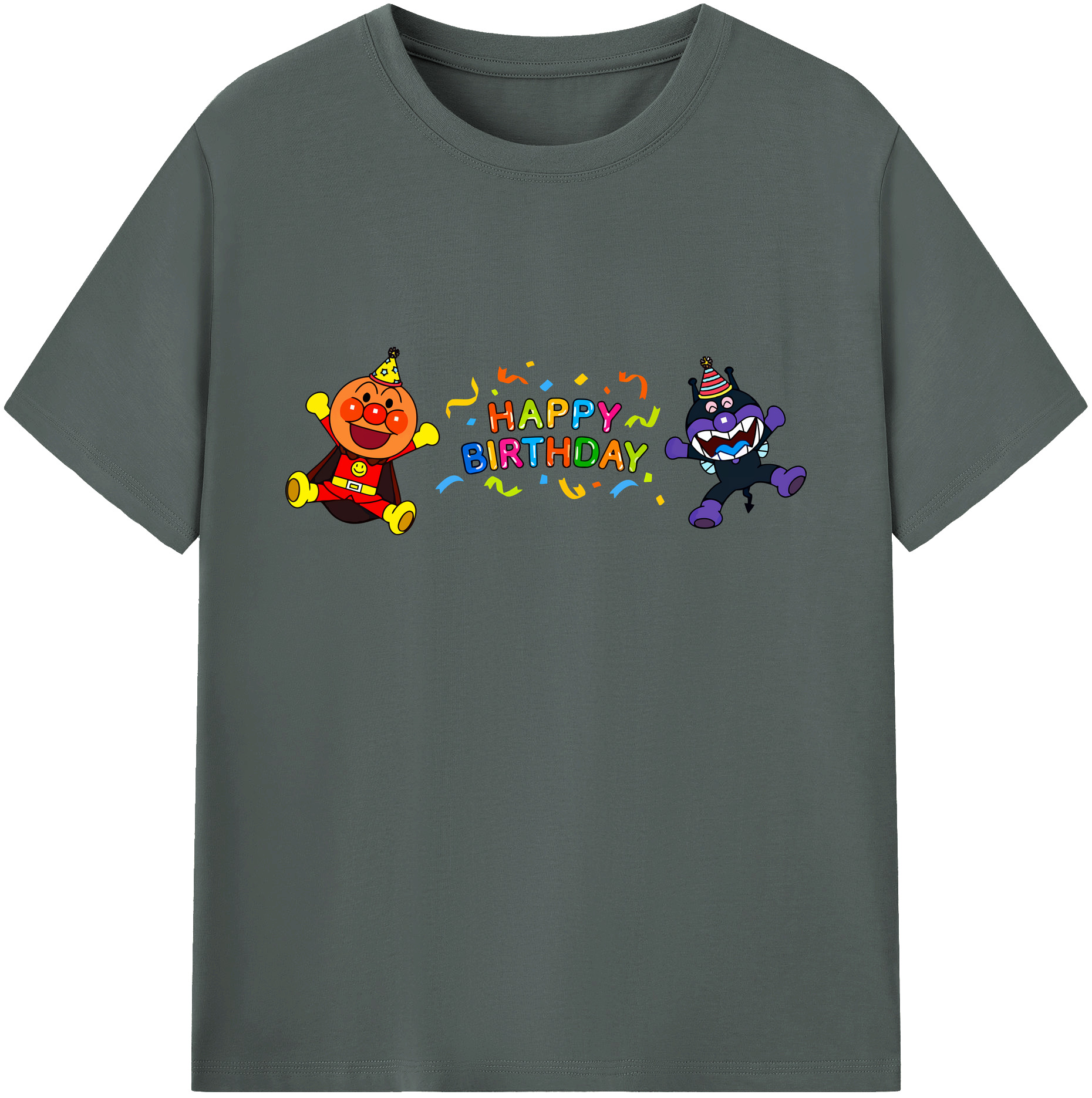 （画像用） アンパンマン Anpanman 綿100％ メンズ半袖Tシャツ｜肌触りやわらか＆通気性